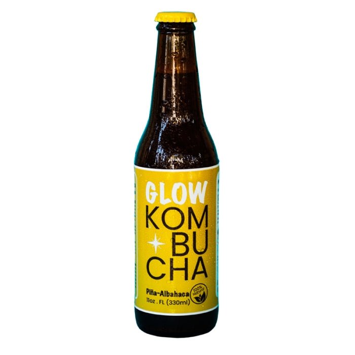 GLOW KOMBUCHA PINA ALBAHACA 330 ML - SUPERMIX