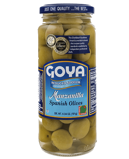 GOYA ACEITUNAS MANZ.LISAS (BAJO EN SAL) 12.48 OZ - SUPERMIX