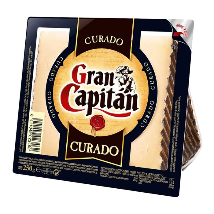 GRAN CAPITAN QUESO MANCHEGO S/CURADO GRASO CUNAS 250 GRS - SUPERMIX