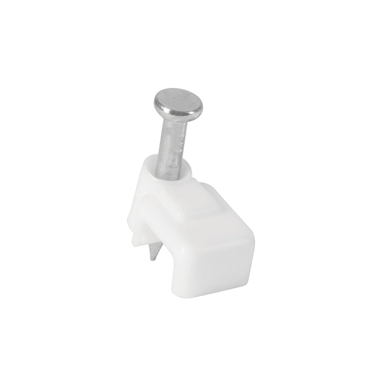 GRAPA CUADRADA PARA CABLE 3MM X 6MM BLANCA BOLSA DE 500 PIEZAS VOLTECK - SUPERMIX