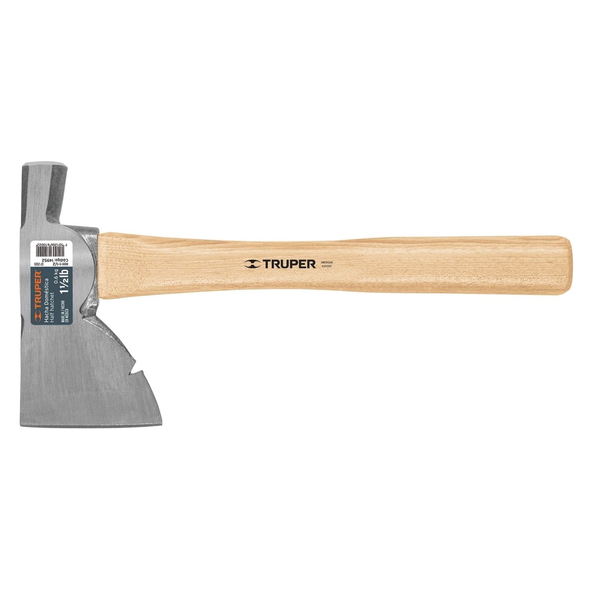 HACHA DOMESTICA 1 1/2 LB MANGO DE MADERA 14'' TRUPER.. - SUPERMIX