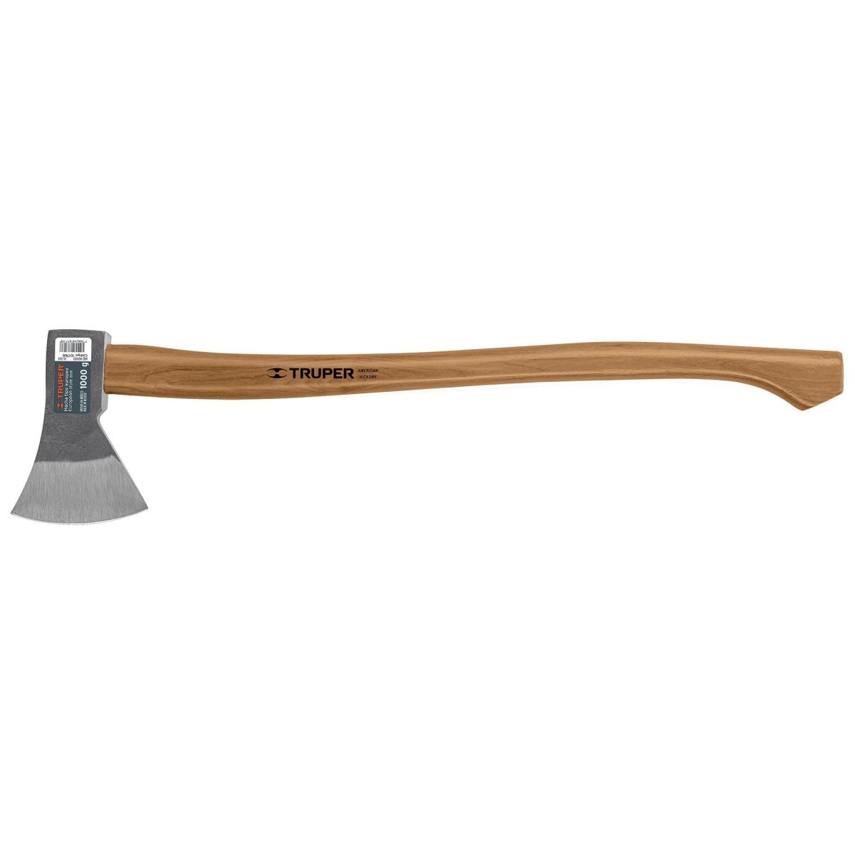 HACHA EUROPEA 1 KG, MANGO HICKORY 28" - SUPERMIX
