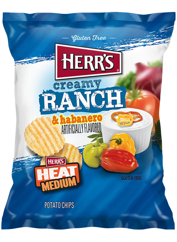 HERR´S POTATO CHIPS CREAMY RANCH & HABANERO 6 OZ - SUPERMIX
