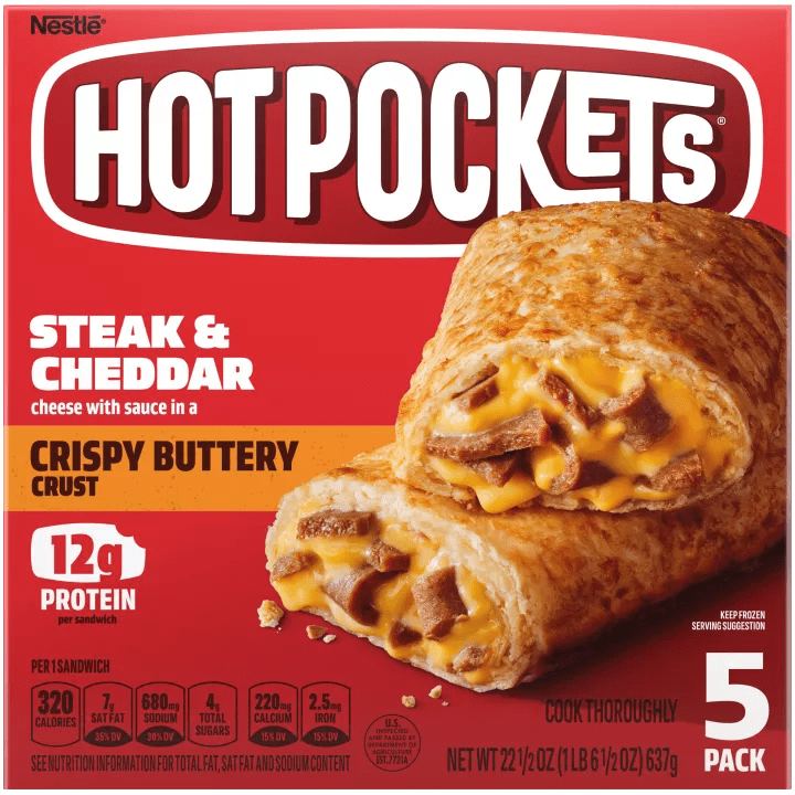 HOT POCKET STEAK & CHEDDAR 9 OZ - SUPERMIX
