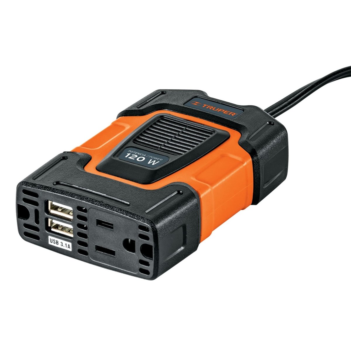 INVERSOR DE CORRIENTE 200 WATTS CON PUERTO USB TRUPER - SUPERMIX