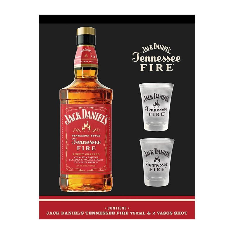 JACK DANIEL´S WHISKY FIRE 1 BOT 75 CL + 02 VASOS TEMPORADA - SUPERMIX
