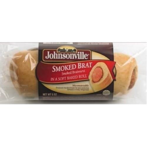 JOHNSONVILLE BAKED ROLL SMOKED BRAT 5 OZ - SUPERMIX