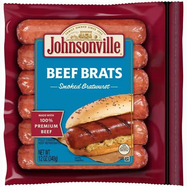 JOHNSONVILLE BEEF BRAT 12 OZ - SUPERMIX
