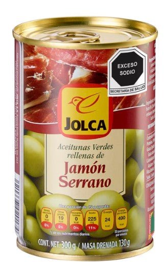 JOLCA ACEITUNA RELLENA JAMON SERRANO 300 GR - SUPERMIX