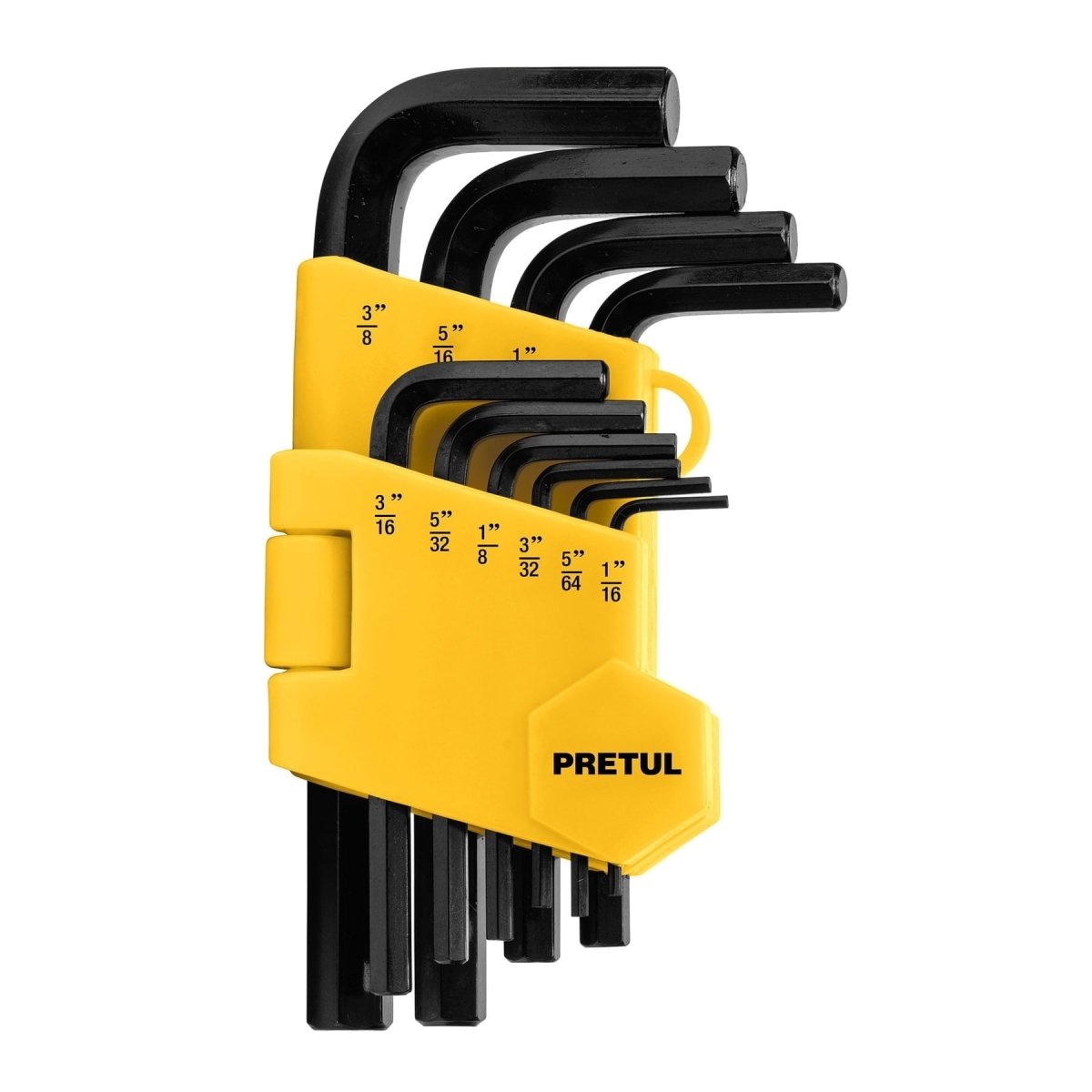 JUEGO DE 10 LLAVES ALLEN DESDE 1/16" HASTA 3/8" PRETUL - SUPERMIX