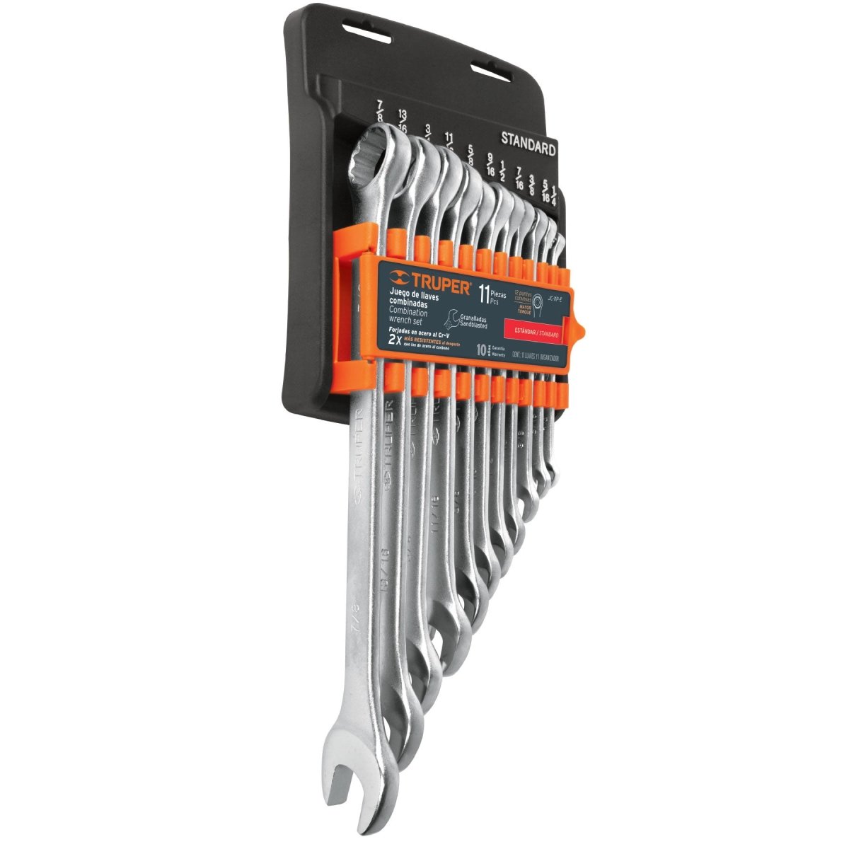 JUEGO DE 11 LLAVES COMBINADAS DESDE 1/4" HASTA 7/8" TRUPER - SUPERMIX