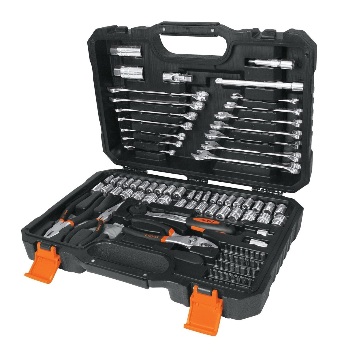 JUEGO DE 119 HERRAMIENTAS MIXTAS ENTRADAS 1/4" Y 3/8" TRUPER - SUPERMIX