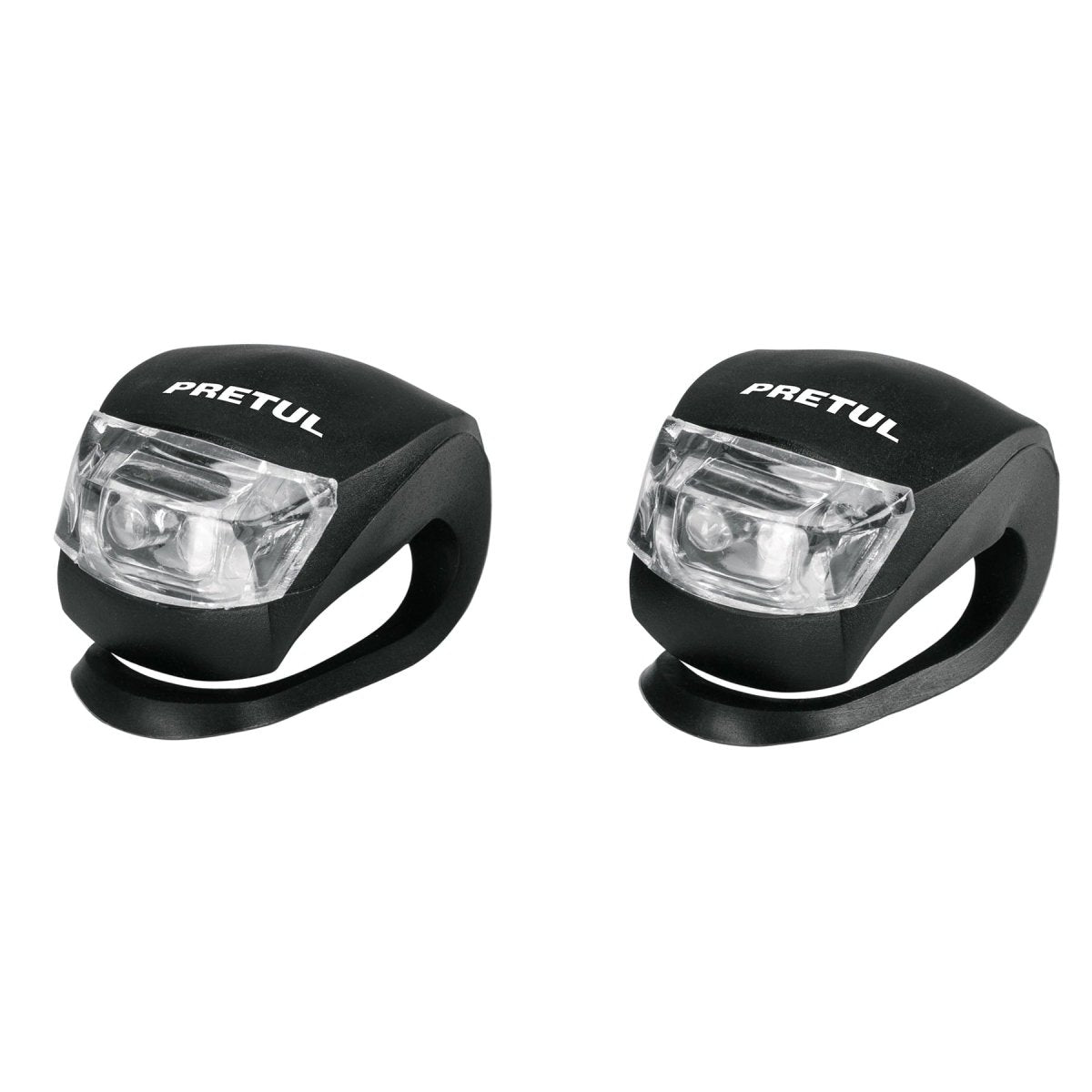 JUEGO DE 2 LINTERNAS LED DE SILICON DELANTERA Y TRASERA PARA BICICLETA PRETUL.. - SUPERMIX
