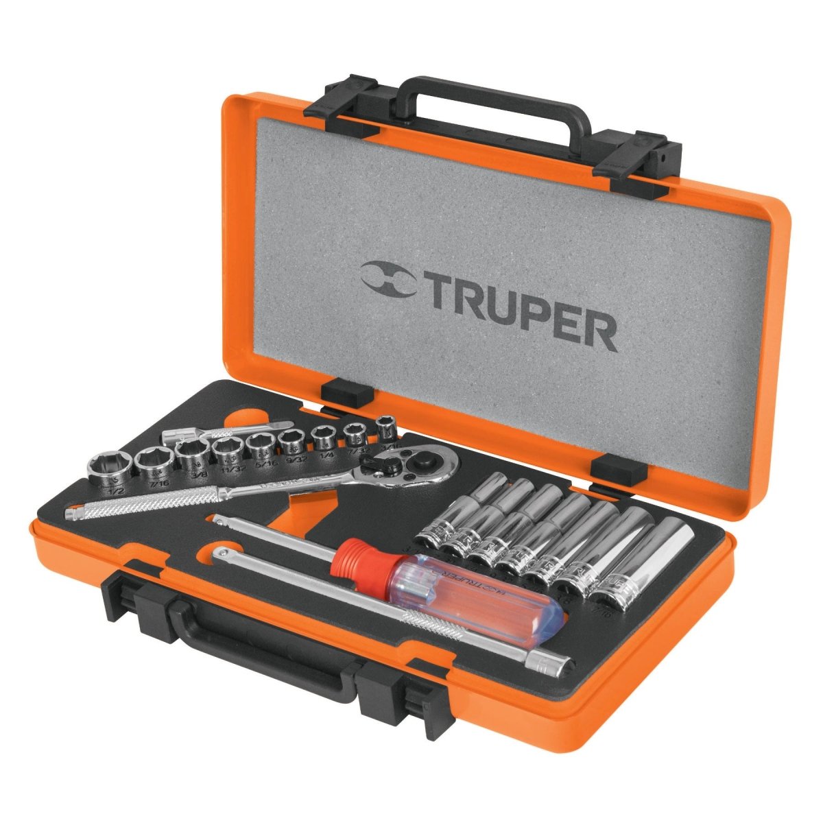 JUEGO DE 20 HERRAMIENTAS MIXTAS ENTRADA 1/4" TRUPER.. - SUPERMIX