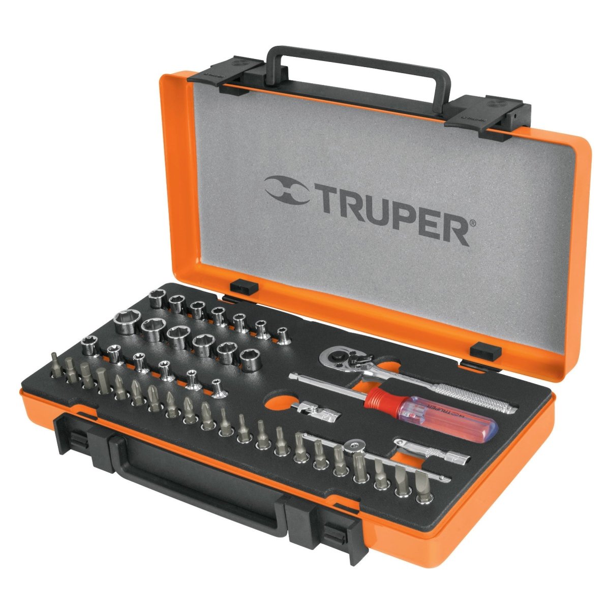 JUEGO DE 45 HERRAMIENTAS STD MIXTAS ENTRADA 1/4" TRUPER.. - SUPERMIX