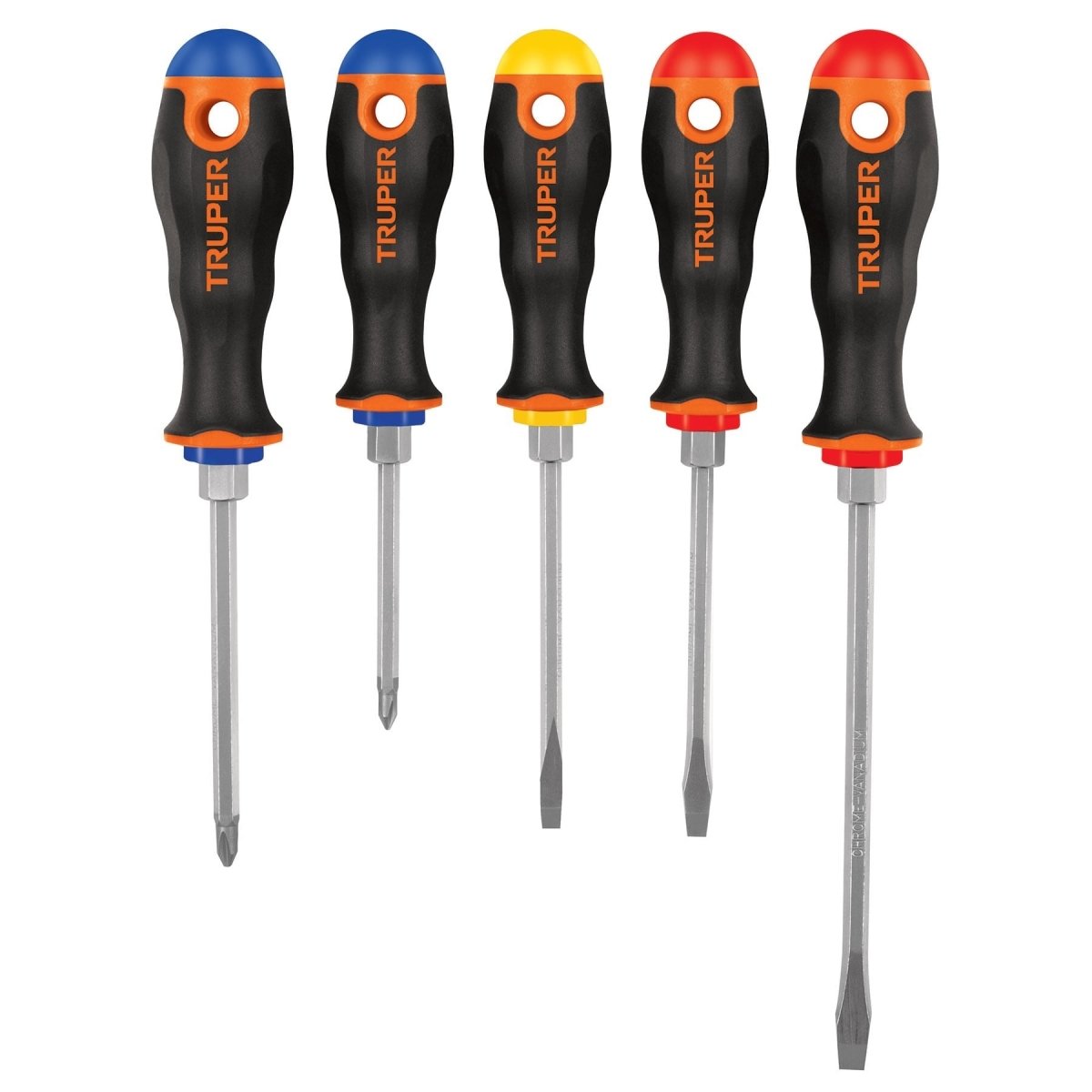 JUEGO DE 5 DESTORNILLADORES MIXTOS MANGO CONFORTABLE TRUPER - SUPERMIX