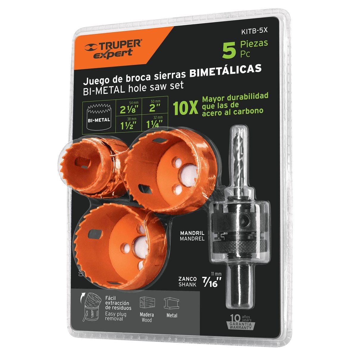 JUEGO DE 5 PIEZAS PARA INSTALAR CERRADURAS TRUPER - SUPERMIX