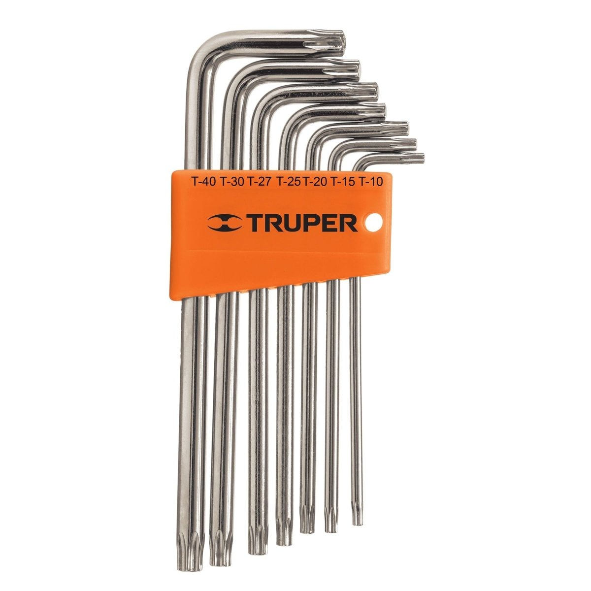 JUEGO DE 7 LLAVES TORX LARGA DESDE T10 HASTA T40 TRUPER - SUPERMIX