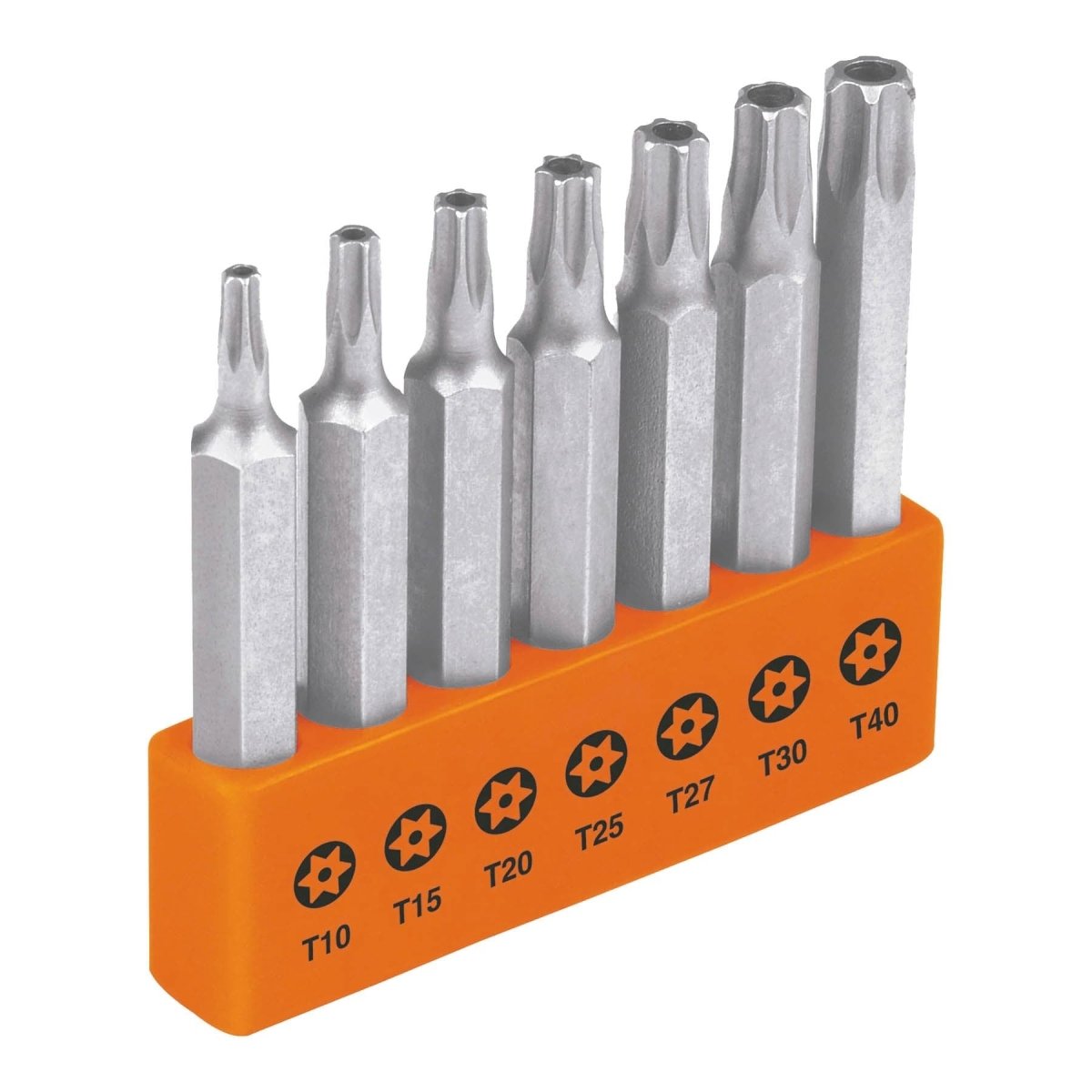 JUEGO DE 7 PUNTAS TORX CON SEGURO COMBINADAS LARGAS TRUPER EXPERT - SUPERMIX