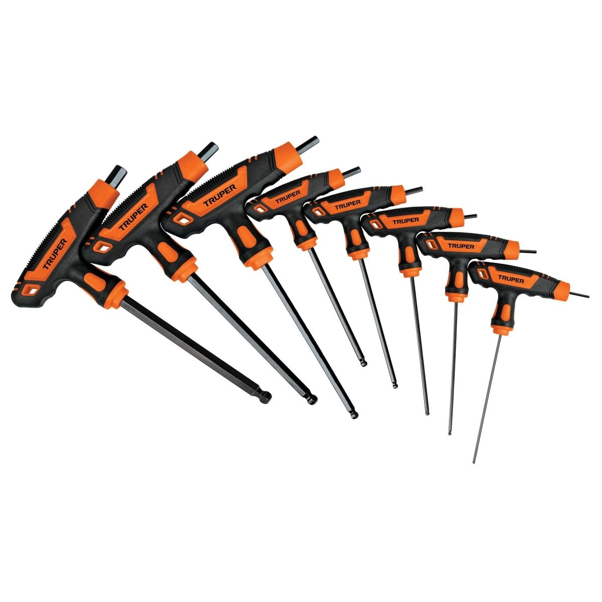 JUEGO DE 8 LLAVE ALLEN LARGA DESDE 5/64" HASTA 3/8" MANGO TIPO T TRUPER.. - SUPERMIX