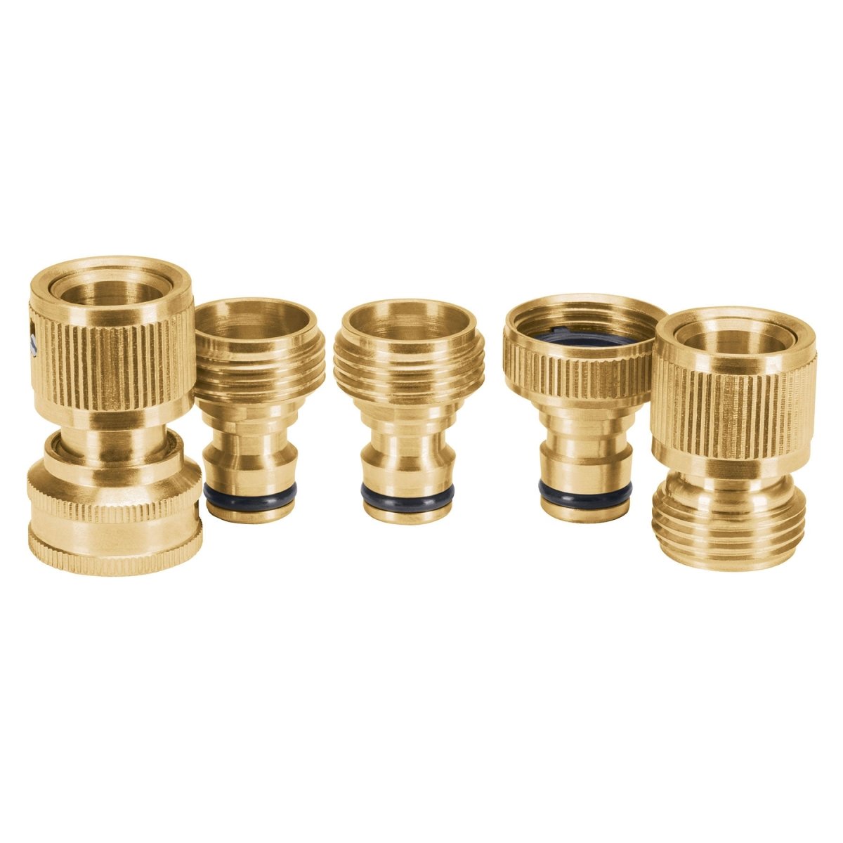 JUEGO DE CONECTORES DE LATÓN 3/4", 5 PIE - SUPERMIX