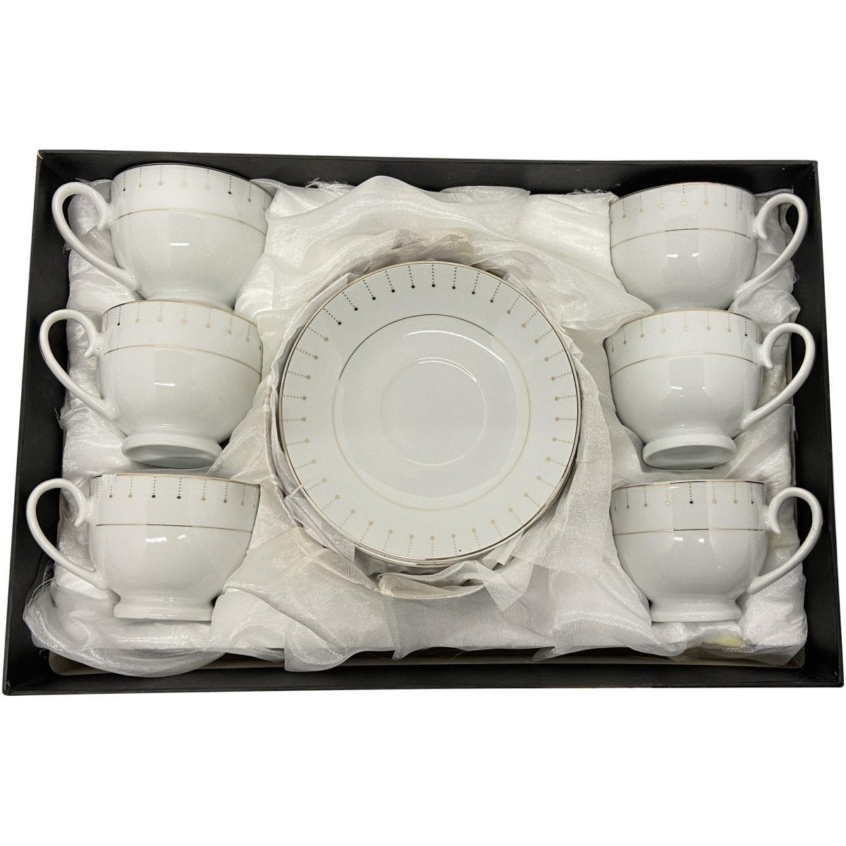 JUEGO DE TAZA CON PLATO 12PZ 180CC 1 - SUPERMIX