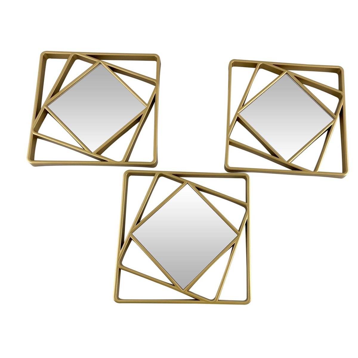 JUEGO ESPEJOS 3PZ 25X25X2CM - SUPERMIX