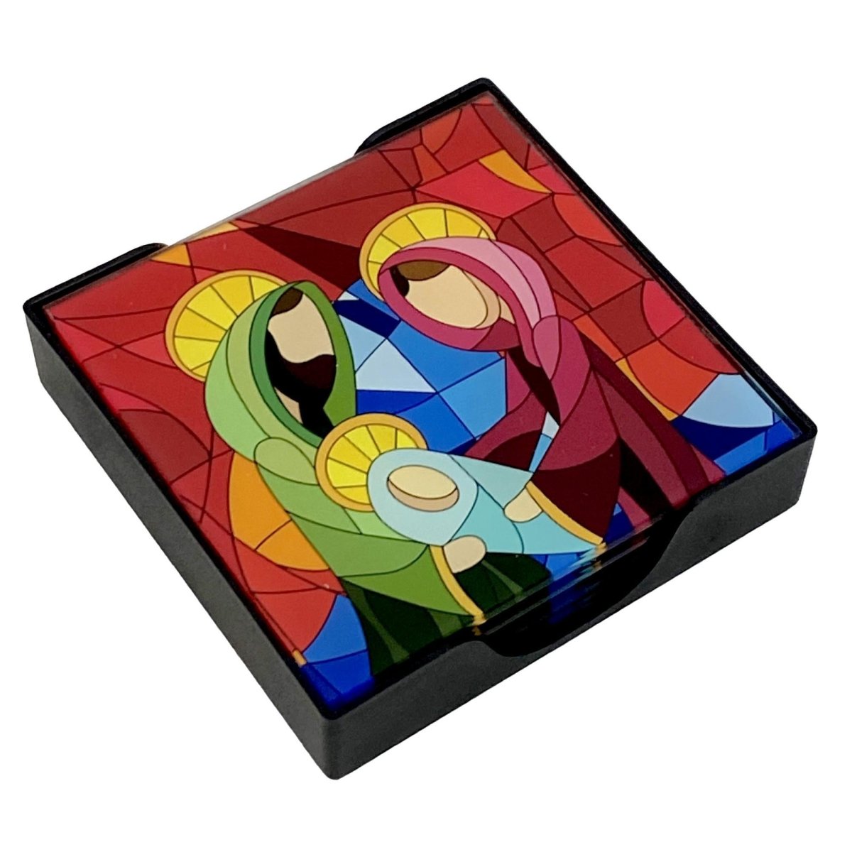 JUEGO PORTAVASOS 5PZ 10X10X2.2CM - SUPERMIX