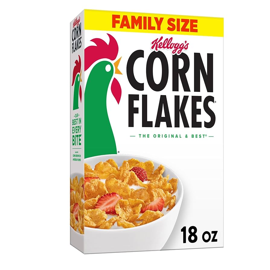 KELLOGG'S CORN FLAKES CEREAL 6/18 OZ FAMILY SIZE - SUPERMIX
