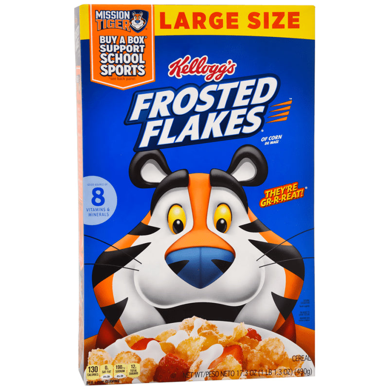 KELLOGG'S FROSTED FLAKES CEREAL LARGE SIZE 10/17.3 OZ - SUPERMIX