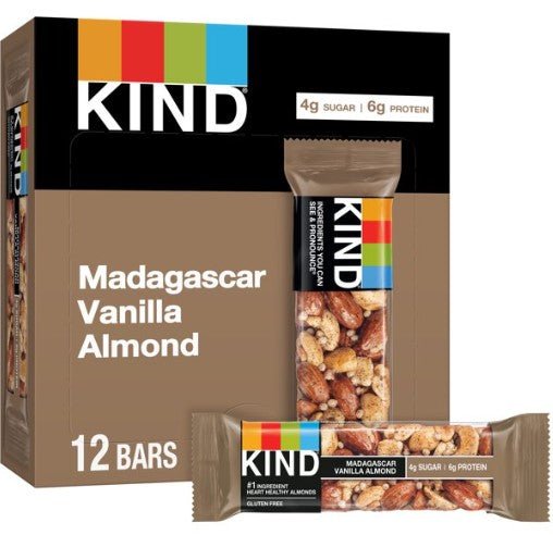 KIND BAR MADAGASCAR VAINILLA ALMOND 1.4 OZ - SUPERMIX