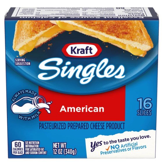 KRAFT AMERICAN SINGLES CHEESE 12 OZ - SUPERMIX