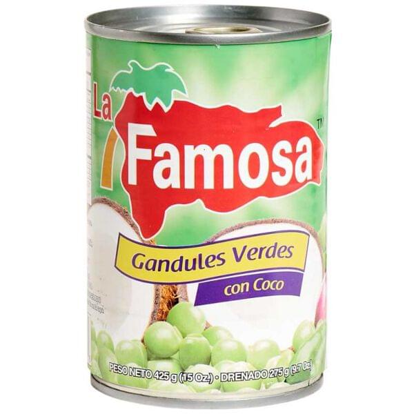 LA FAMOSA GUANDULES SECOS C/ COCO 15 OZ - SUPERMIX