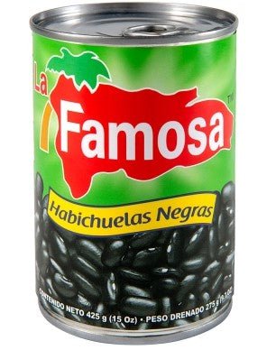 LA FAMOSA HABICHUELAS NEGRAS 15 OZ - SUPERMIX