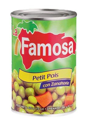 LA FAMOSA PETIT POIS CON ZANAHORIA 15 OZ - SUPERMIX