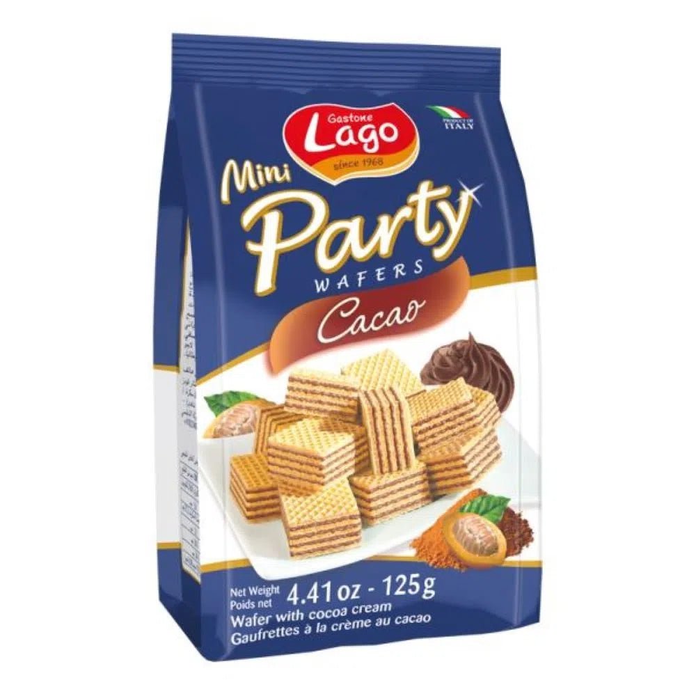 LAGO GALLETAS WAFER MINI PARTY CACAO 125 GR - SUPERMIX