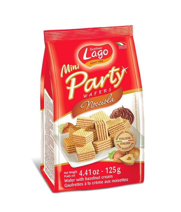 LAGO GALLETAS WAFERS MINI PARTY AVELLANAS 125 GR - SUPERMIX