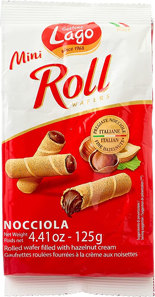 LAGO GALLETAS WAFERS MINI ROLL NOCCIOLA 125 GR - SUPERMIX