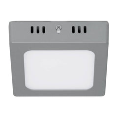 LAMPARA CUADRADA TIPO PLAFON DE LED GRIS - SUPERMIX