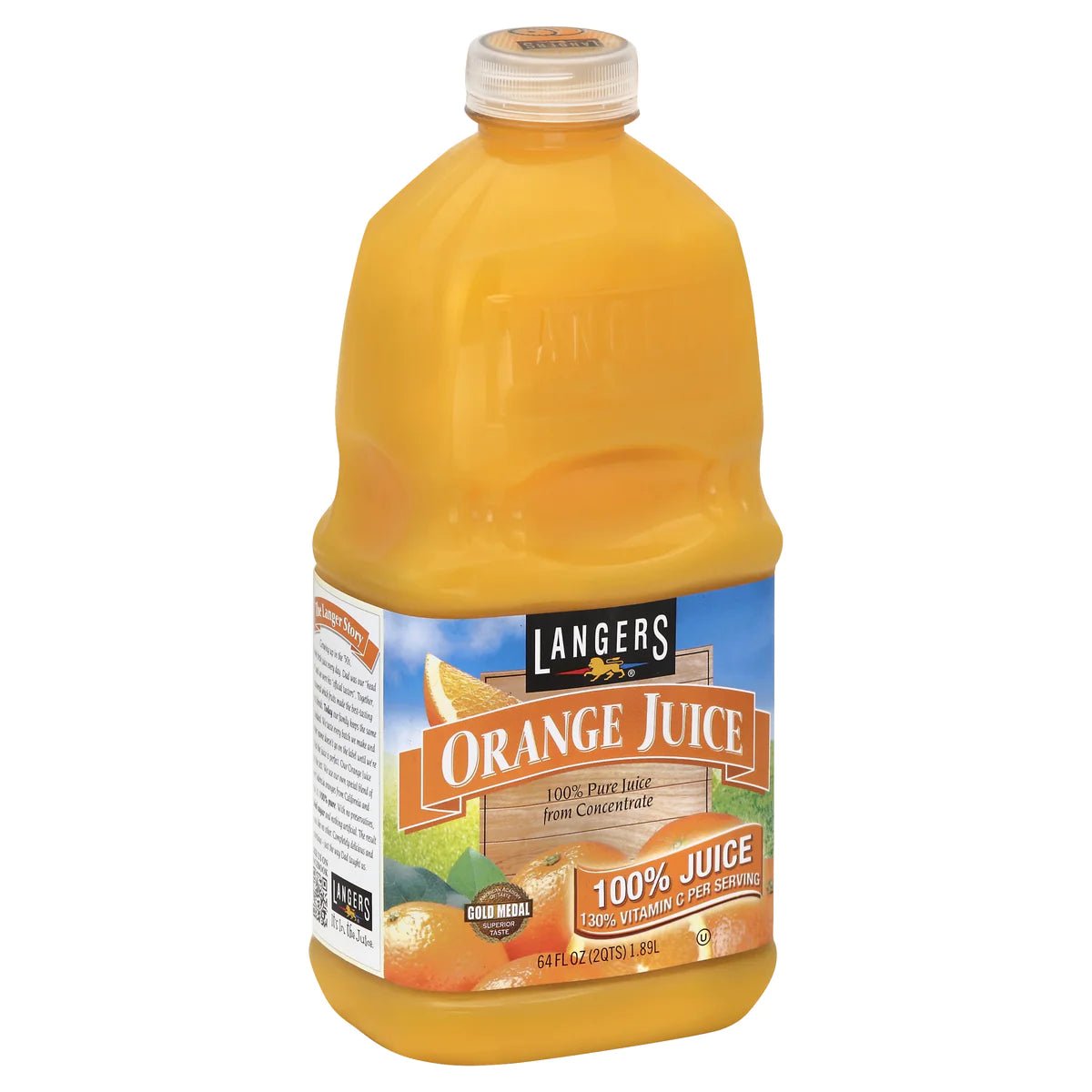 LANGERS UNSWEETENED OJ 64 OZ - SUPERMIX