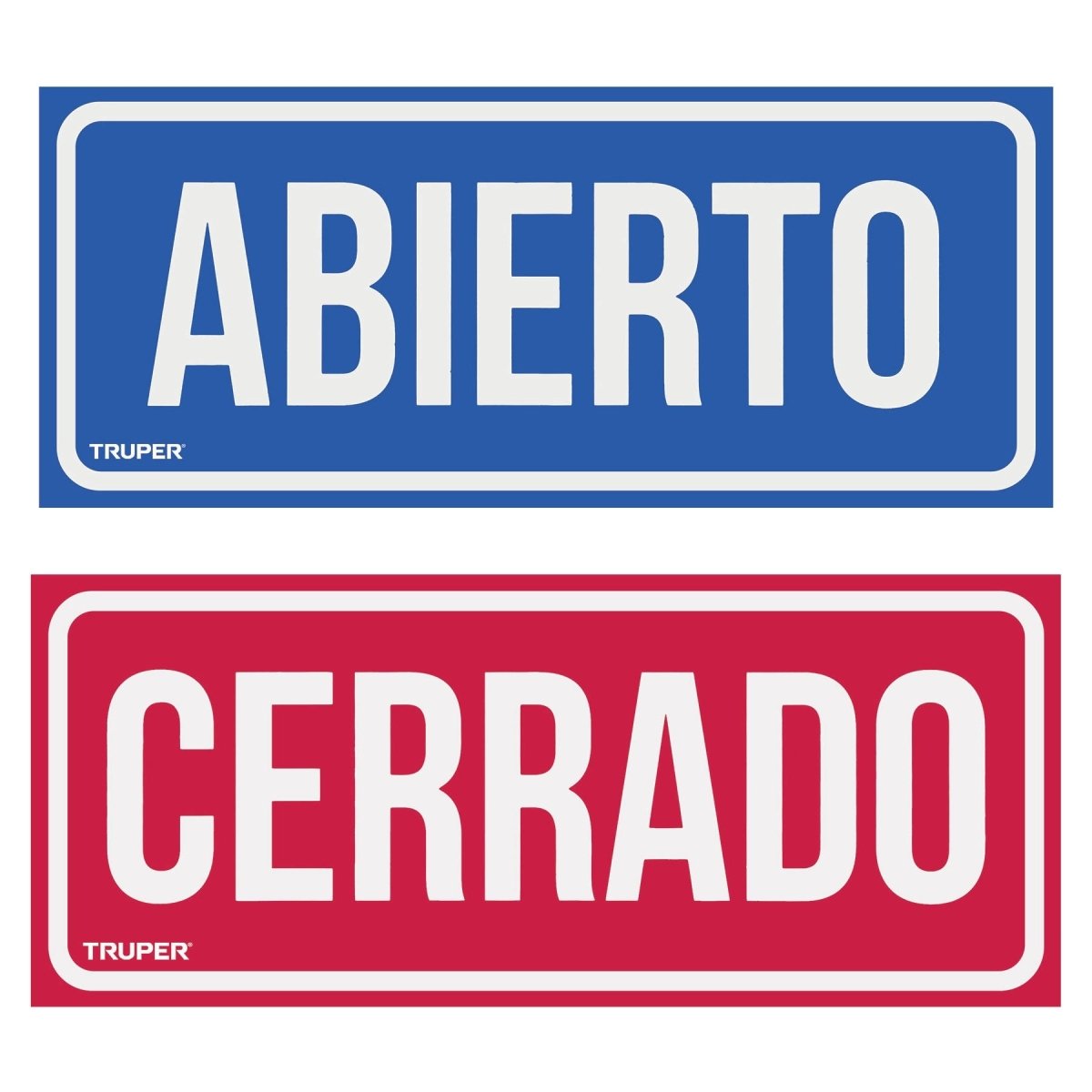 LETRERO "ABIERTO Y CERRADO" TRUPER - SUPERMIX