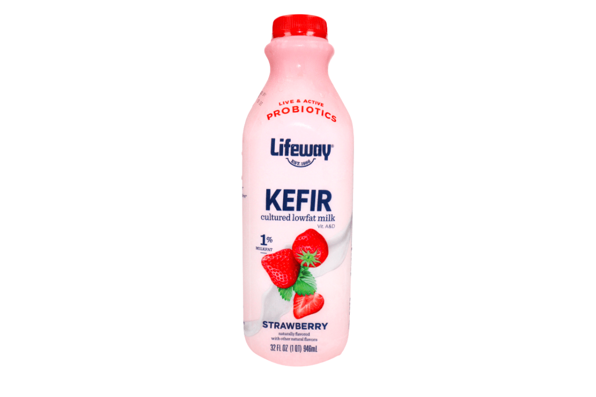 LIFEWAY KEFIR CULTUREDLOW FAT MILK STRAWBERRY BANANA 32 OZ - SUPERMIX