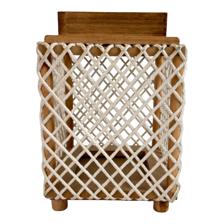 LINTERNA D/MADERA 15X15X23CM - SUPERMIX