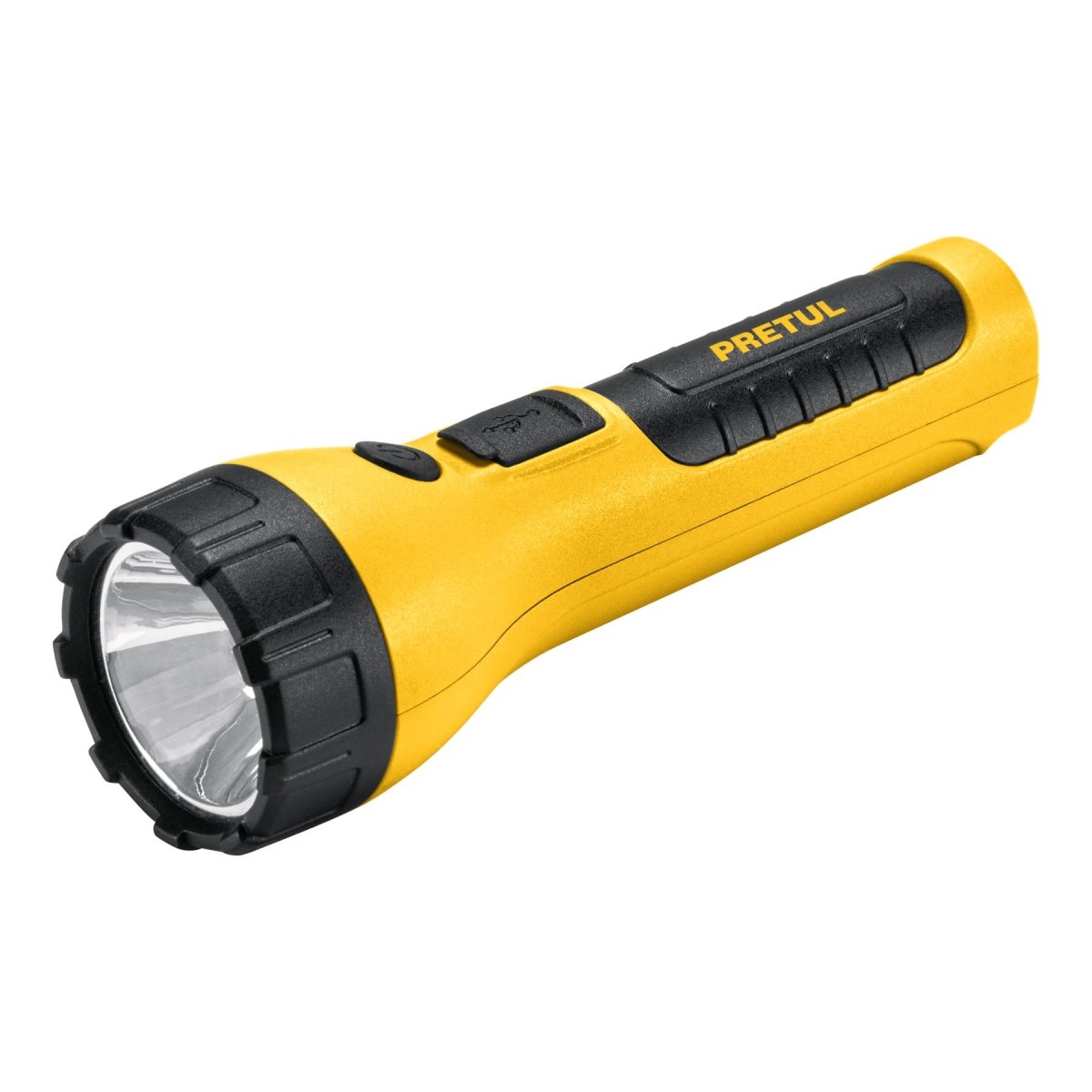 LINTERNA LED 120 LUMEN RECARGABLE PLASTICA PRETUL.. - SUPERMIX