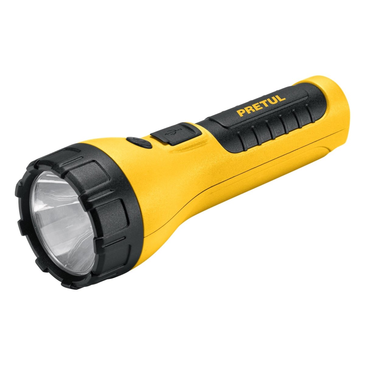 LINTERNA LED 180 LUMEN RECARGABLE PLASTICA PRETUL - SUPERMIX