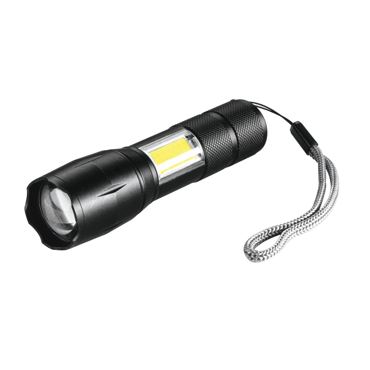 LINTERNA LED 270LM RECARGABLE CON LUZ DE EMERGENCIA 280LM PLASTICA TRUPER - SUPERMIX