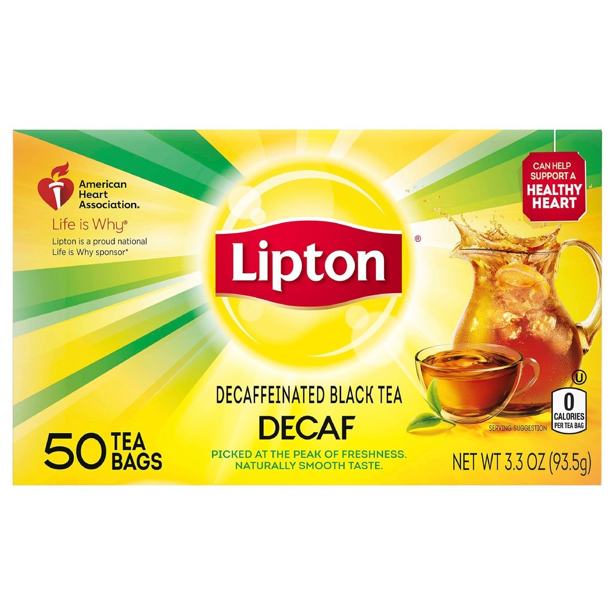 LIPTON TEA BAG DECAF CUP 50 CT - SUPERMIX