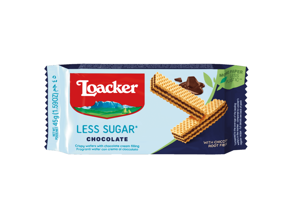 LOACKER GALLETA WAFER LESS SUGAR C/ AVELLANA 175 GR - SUPERMIX