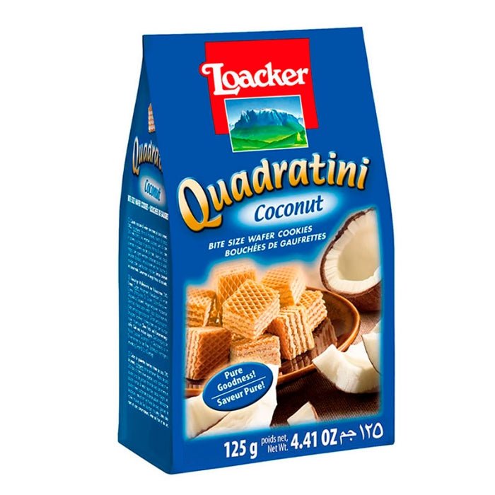 LOACKER QUADRATINI GALLETA WAFER COCONUT 125 GR - SUPERMIX
