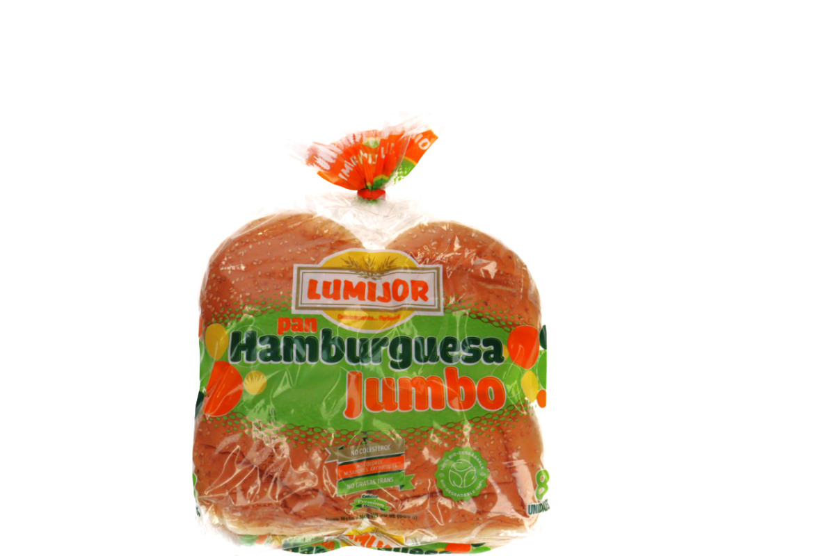 LUMIJOR PAN HAMBURGUESA JUMBO 8/1 - SUPERMIX